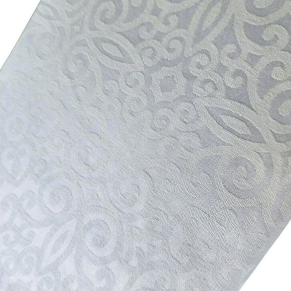 Charles Gallen White Damask Avondale‎ Tablecloth Irish Linen 60x84in - Picture 13 of 14